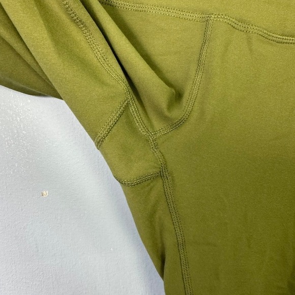 Ododos Cropped Olive Green Athletic Leggings Women's Size L Workout Yoga Gym - Picture 6 of 12